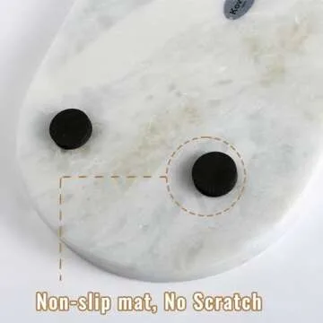 Koville African Natural Marble Tray, 12"x6" Vanity Decorative Marble Tray for Home, Countertop Organizer, Catchall Tray for Perfume, Candles, Jewelry Dish Tray