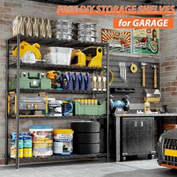 Heavy Duty 5-Tier Storage Shelves | 2000 lbs Capacity