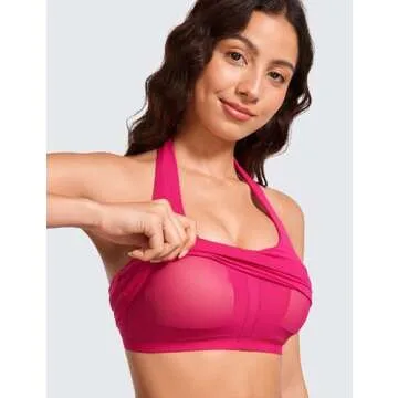 CRZ YOGA Butterluxe Halter Sports Bra for Women