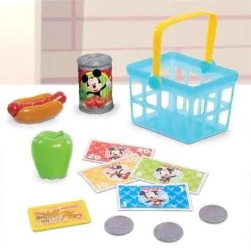 Disney Junior Mickey Mouse Realistic Sounds Toy Cash Register with Pretend Play Money, 14-pieces, Kids Toys for Ages 3 Up, Amazon Exclusive by Just Play