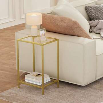 Modern HOMSHO Side Tables Set of 2 - Stylish & Functional