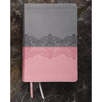 Engaging NIV Life Application Study Bible in Gray/Pink