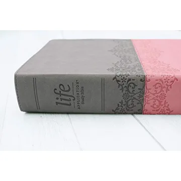 Engaging NIV Life Application Study Bible in Gray/Pink