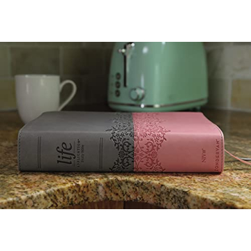 Engaging NIV Life Application Study Bible in Gray/Pink