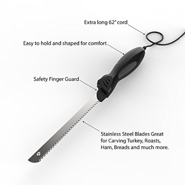 Electric Carving Knife with Comfort Grip and 8-Inch Blade