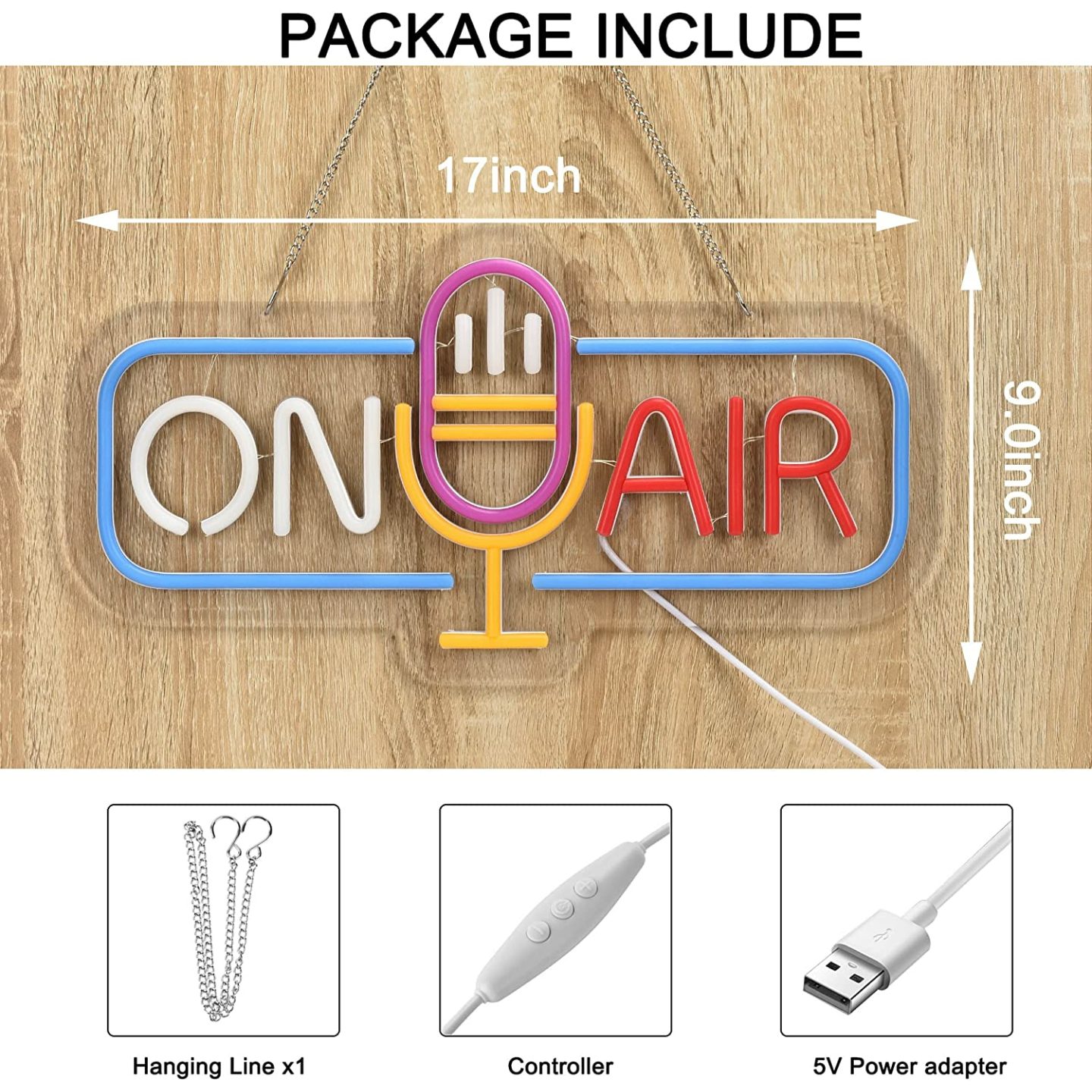 Dimmable Live On Air Neon Sign for Wall Decor