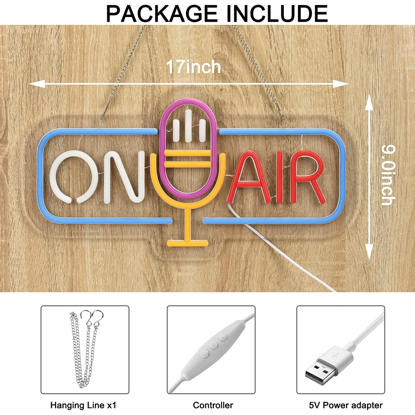 Dimmable Live On Air Neon Sign for Wall Decor