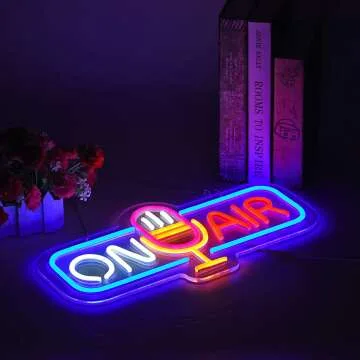Dimmable Live On Air Neon Sign for Wall Decor
