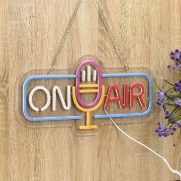 Dimmable Live On Air Neon Sign for Wall Decor