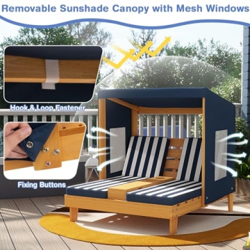 Costzon Kids Lounge Chair Outdoor Fun and Functional Double Seat