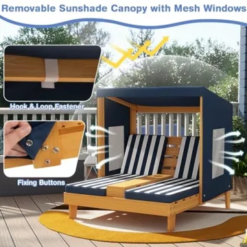 Costzon Kids Lounge Chair Outdoor Fun and Functional Double Seat