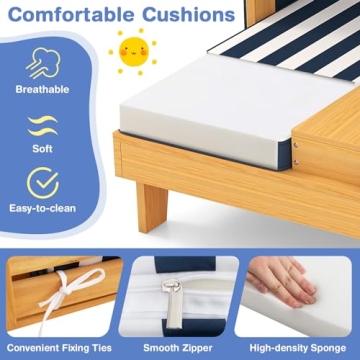 Costzon Kids Lounge Chair Outdoor Fun and Functional Double Seat