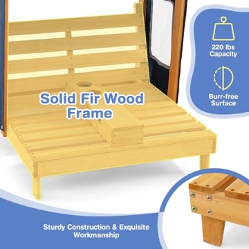 Costzon Kids Lounge Chair Outdoor Fun and Functional Double Seat