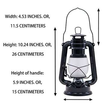 YAKii LED Vintage Flame Lantern Metal Outdoor Hanging Lantern with Dancing Flame Battery Operated Ha...
