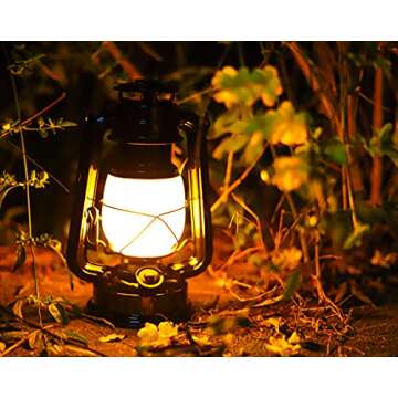 YAKii LED Vintage Flame Lantern Metal Outdoor Hanging Lantern with Dancing Flame Battery Operated Halloween Outdoor Indoor Decoration(Black Pack of 2)