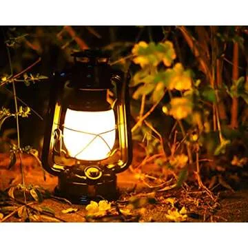 YAKii LED Vintage Flame Lantern Metal Outdoor Hanging Lantern with Dancing Flame Battery Operated Halloween Outdoor Indoor Decoration(Black Pack of 2)