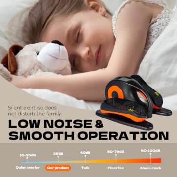 PROHIKER Under Desk Elliptical, Portable Elliptical Exercise Machine Quiet for Seniors, Mini Electric Pedal Exerciser Under Desk Bike Elliptical with Remote Control and Display Monitor for Home Office