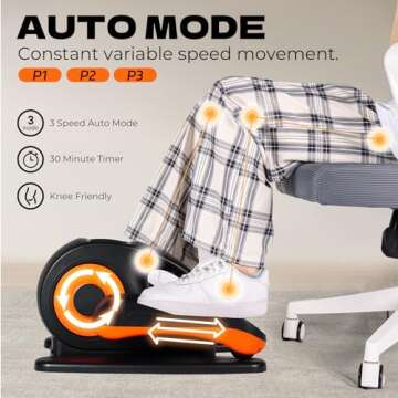 PROHIKER Under Desk Elliptical, Portable Elliptical Exercise Machine Quiet for Seniors, Mini Electric Pedal Exerciser Under Desk Bike Elliptical with Remote Control and Display Monitor for Home Office