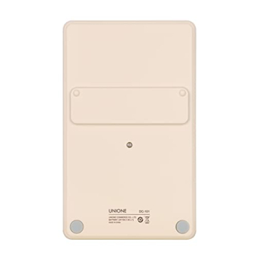 UNIQUE Beige Calculator Bright LCD Dual Power Office School