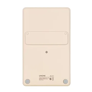 UNIQUE Beige Calculator Bright LCD Dual Power Office School