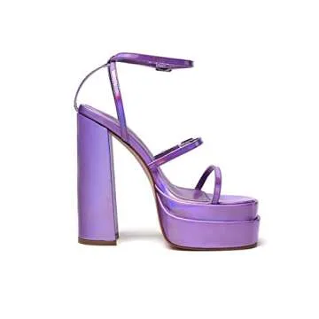 vivianly Womens Platform Ankle Strap Sandals Open Toe Chunky Block High Heels size 8