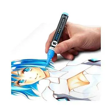 MOLOTOW GRAFX Aqua Ink Soft Liner Brush Pump Marker, Deep Black, 1 Each (727.022)