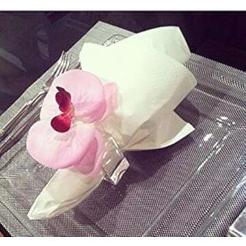 Deco-Mate Acrylic Napkin Rings Bud Vase Flower Holder – Clear - Table Décor, 2-in 1 (Bulk Set) Wholesale (4)