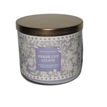 Bath and Body Works, White Barn 3-Wick Candle w/Essential Oils - 14.5 oz - 2021 Fresh Spring Scents! (Fresh Cut Lilacs)