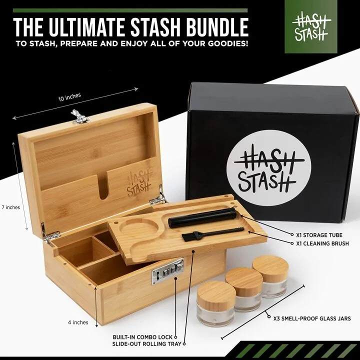 HASHSTASH Stash Box Gift Set with Combo Lock