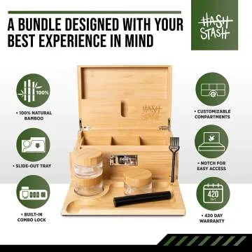 HASHSTASH Stash Box Gift Set with Combo Lock