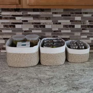 Home-Complete 3-Piece Storage Basket Set for Stylish Organization