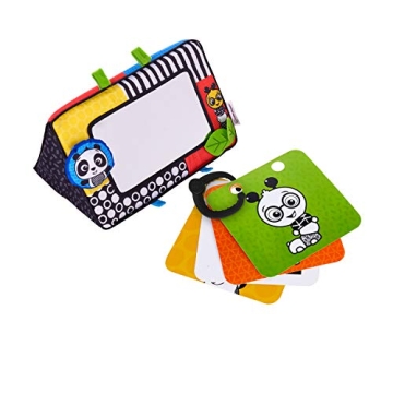 Baby Einstein Flip For Art High Contrast Floor Activity Mirror with Take Along Cards, Tummy Time Pla...