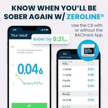 BACtrack C8 Breathalyzer | Professional-Grade Accuracy | Optional Wireless Smartphone Connectivity | Compatible w/ Apple iPhone, Google & Samsung Android Devices | Apple HealthKit Integration