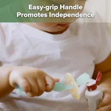 Haakaa 360° Baby Toothbrush with Suction Base - Safe & Fun