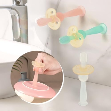 Haakaa 360° Baby Toothbrush with Suction Base - Safe & Fun