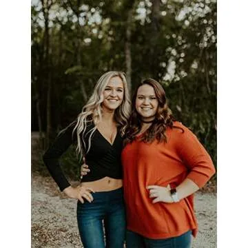 Trendy VETIOR Black Long Sleeve Crop Top for Women