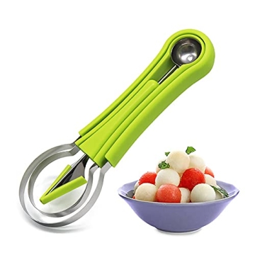 Suuker 4-in-1 Melon Baller Scoop Set for Fruit Designs