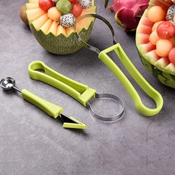 Suuker 4-in-1 Melon Baller Scoop Set for Fruit Designs