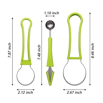 Suuker 4-in-1 Melon Baller Scoop Set for Fruit Designs