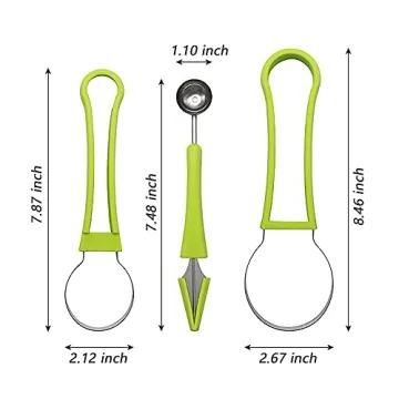 Suuker 4-in-1 Melon Baller Scoop Set for Fruit Designs