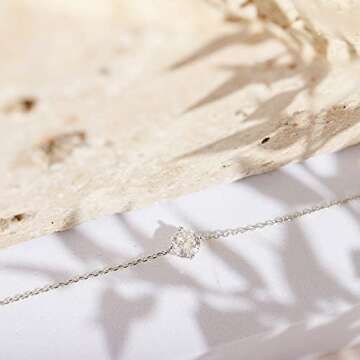 PAVOI 14K Gold Plated Cubic Zirconia Solitaire Diamond Bracelet | Bridesmaid Bracelets | White Gold Bracelets for Women