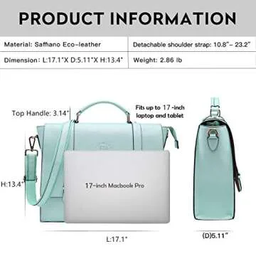 Stylish EaseGave 17 Inch Laptop Bag for Women