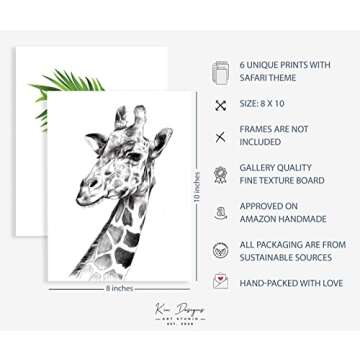 Safari Nursery Decor, Baby Safari Nursery Decor, Nursery Wall Decor, Nursery Safari Decor Nursery, Baby Decor, Jungle Decor, Nursery Wall Art, Baby Wall Decor, Jungle Nursery Decor Set of 6, 8"X10"