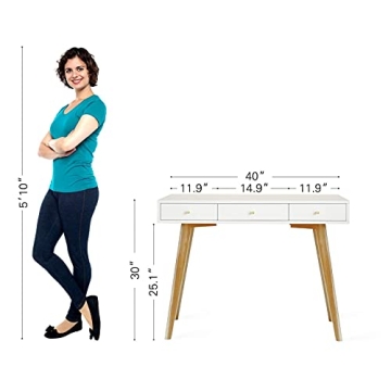 Vitahomy Modern Computer Vanity Desk for Home Office