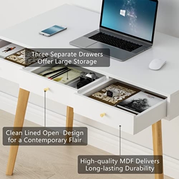 Vitahomy Modern Computer Vanity Desk for Home Office