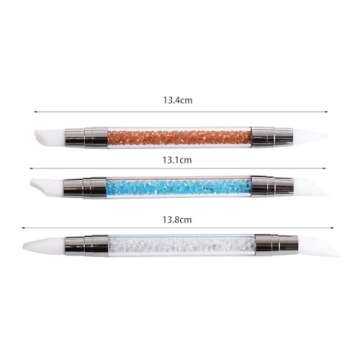 Generic Nail Art Sculpture Pen, Dual Tipped Nail Art Pen Brushes, Silicone Head Acrylic Handle Nail ...