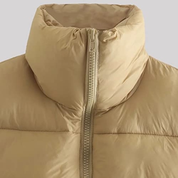 KEOMUD Women's Sleeveless Crop Puffer Vest for Winter