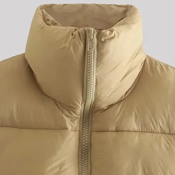 KEOMUD Women's Sleeveless Crop Puffer Vest for Winter