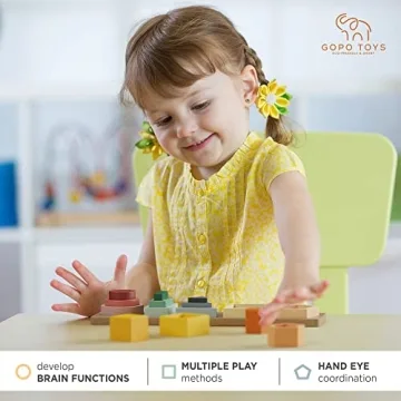 GOPO TOYS Montessori Sorting and Stacking Toys for Kids