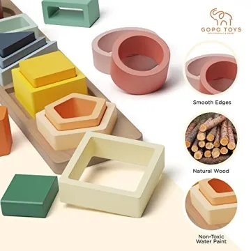 GOPO TOYS Montessori Sorting and Stacking Toys for Kids